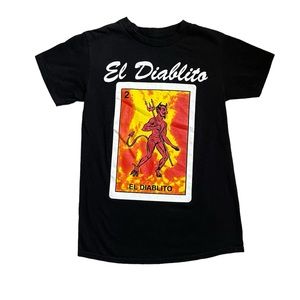 Mexican loteria El Diablito graphic tee